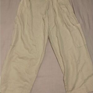 Zara women Light Tan Cargo Pants size L